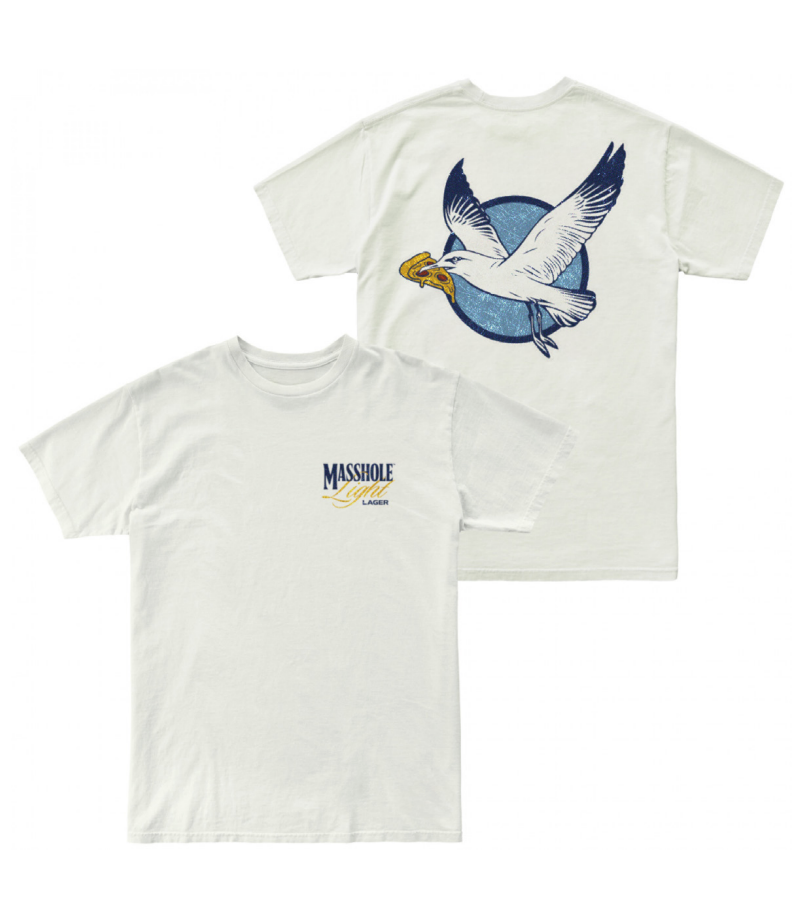 White Masshole Seagull Logo Tee